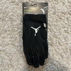 Nike Air Jordan Superbad Football Gloves Black White Cement Size 3XL New CK3023